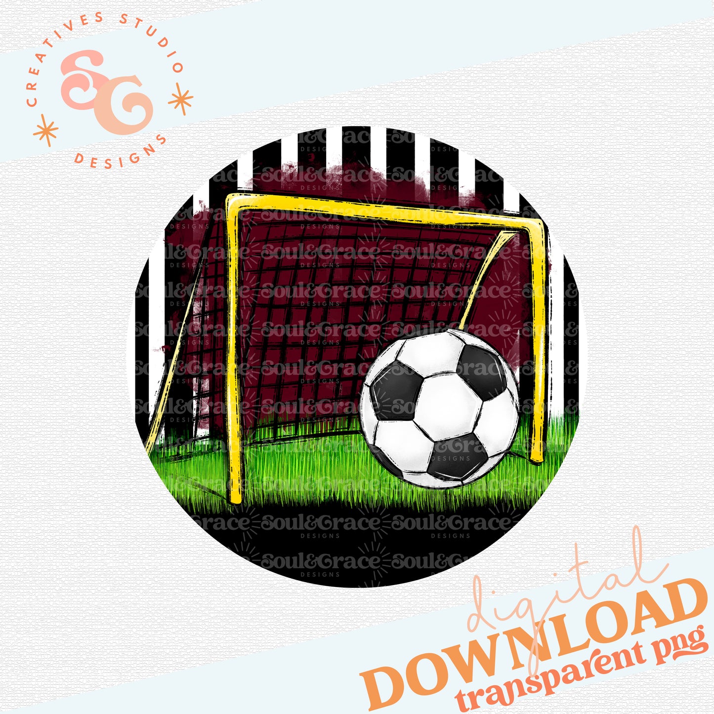 Soccer - Bag Tag - Door Hanger - Ornament - Maroon