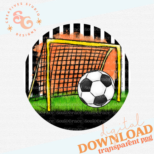 Soccer - Bag Tag - Door Hanger - Ornament - Orange