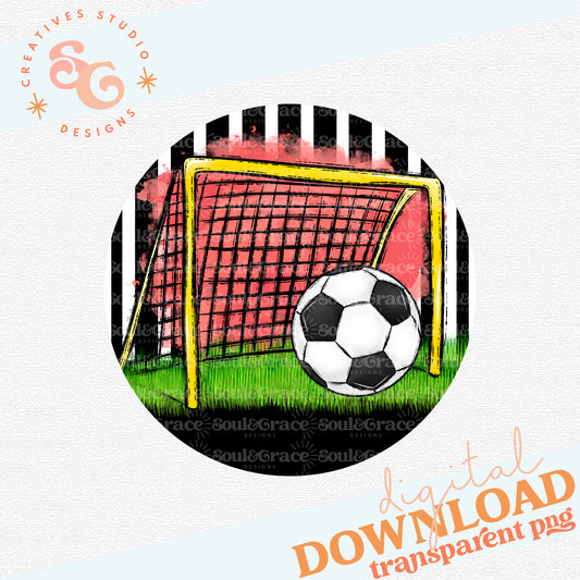 Soccer - Bag Tag - Door Hanger - Ornament - Red