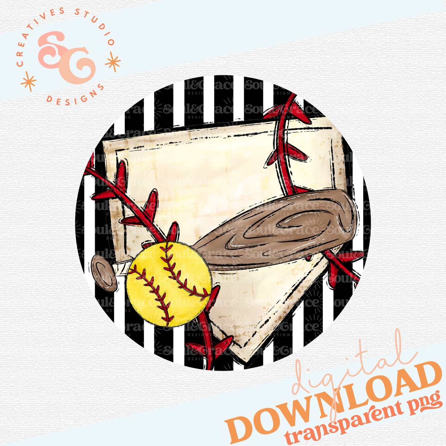 Softball - Bag Tag - Door Hanger - Ornament