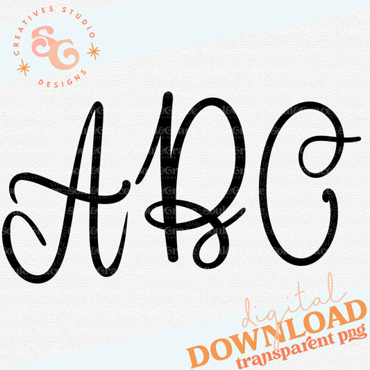 Spring Thoughts Handwritten Monogram Alphabet