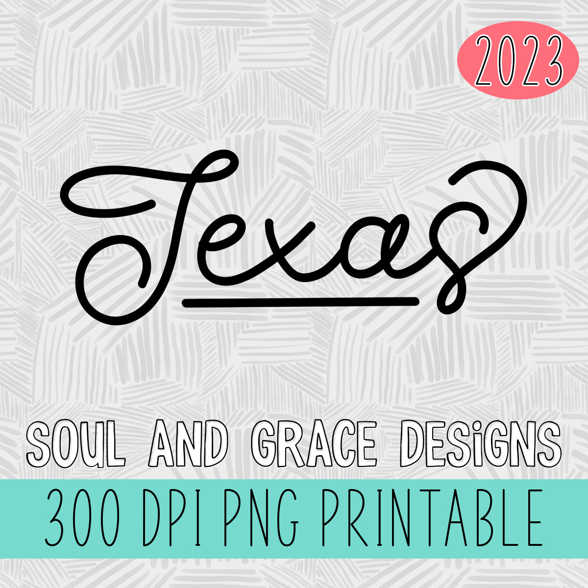 Hand Lettered Texas