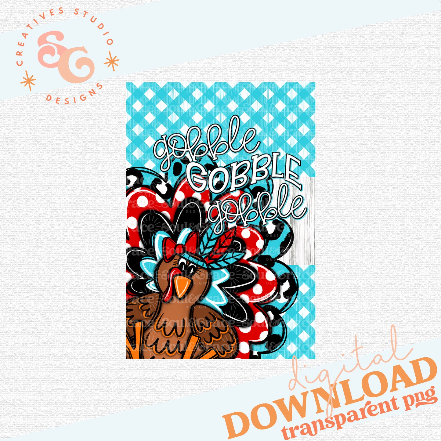 Thanksgiving Turkey Gobble Gobble Gobble Garden Flag