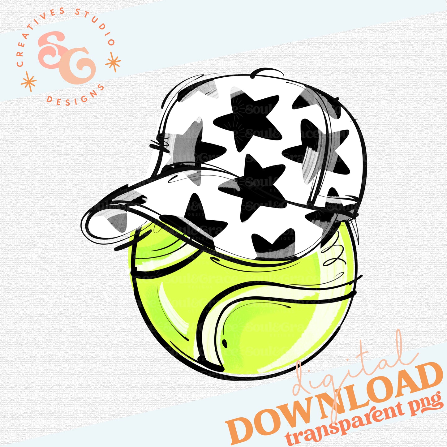 WHITE PLAY BALL HAPPY FACE TENNIS