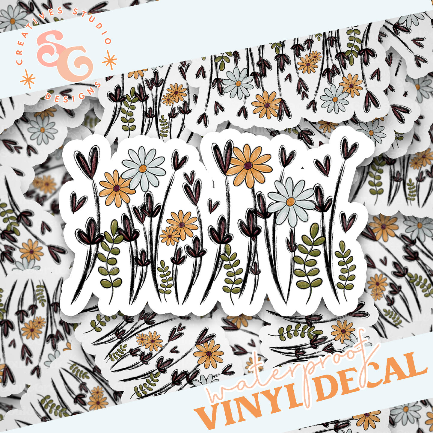 Wildflower Row Vinyl Decal
