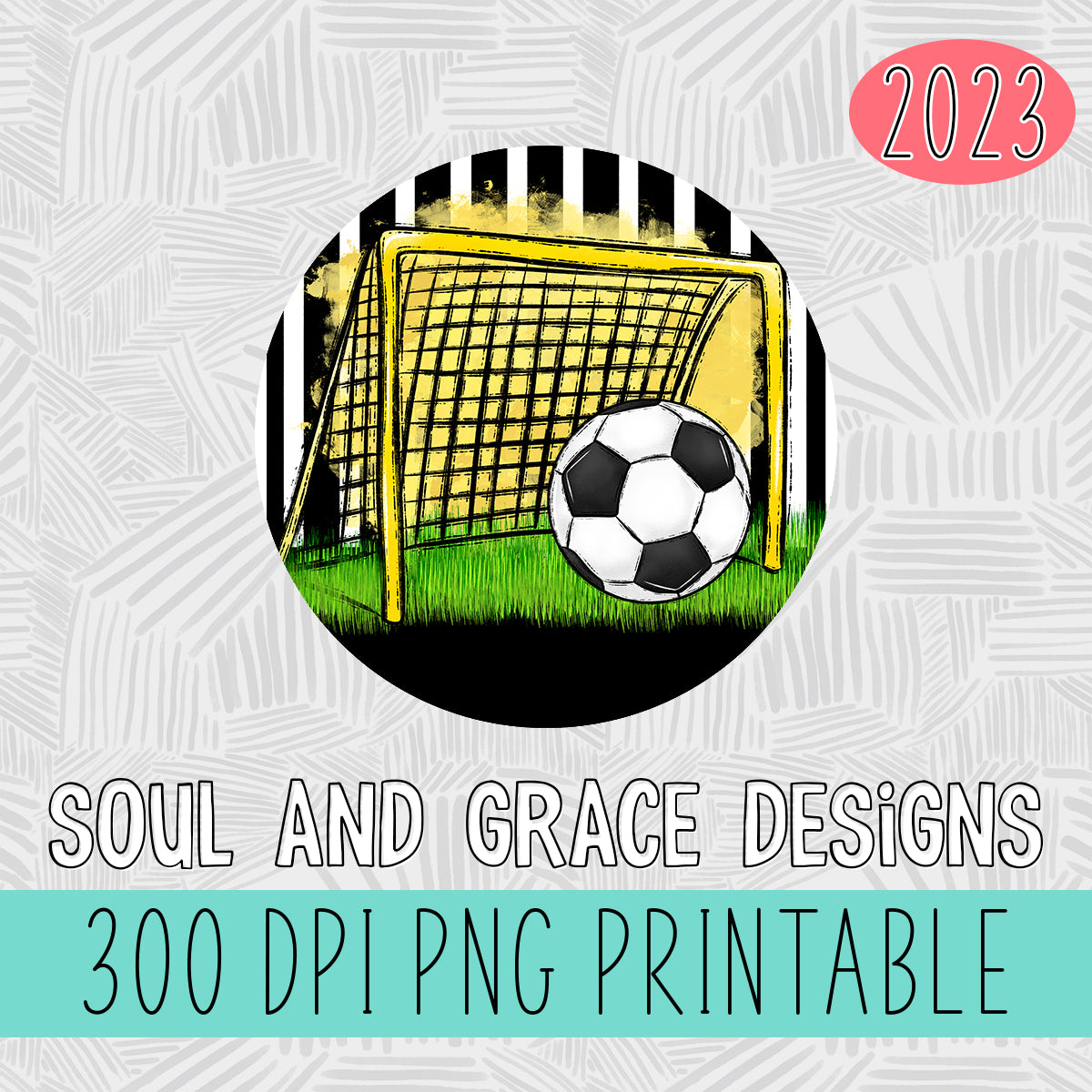 Soccer - Bag Tag - Door Hanger - Ornament - Yellow