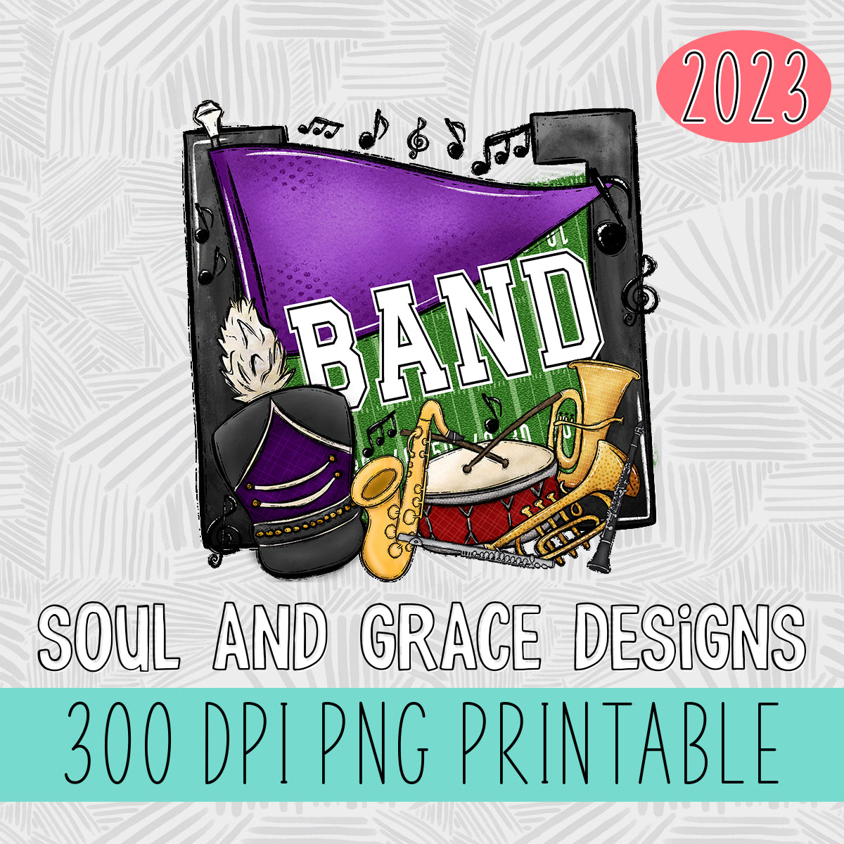 Band Pennants Purple