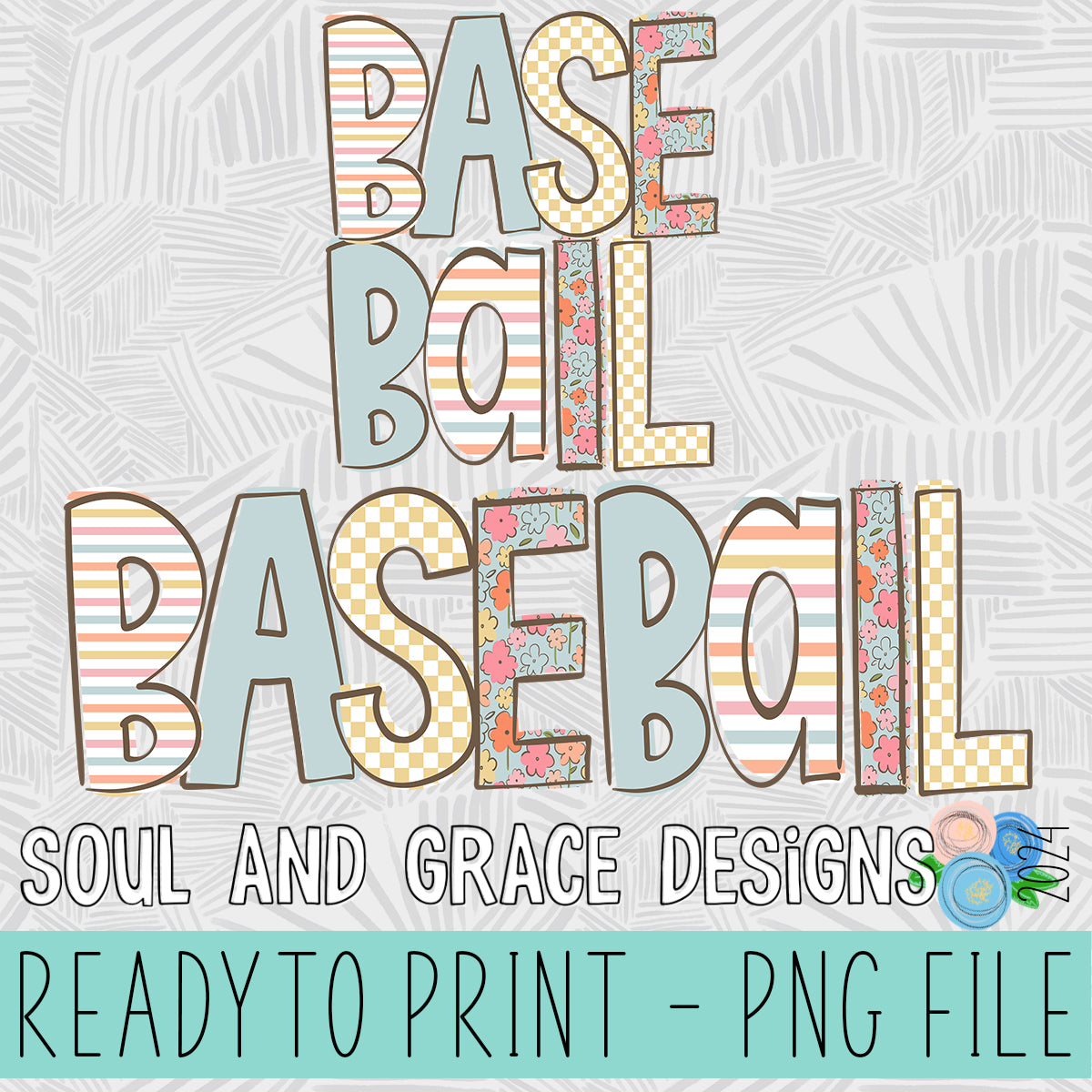 Doodle Loo Baseball &  Baseball One Line