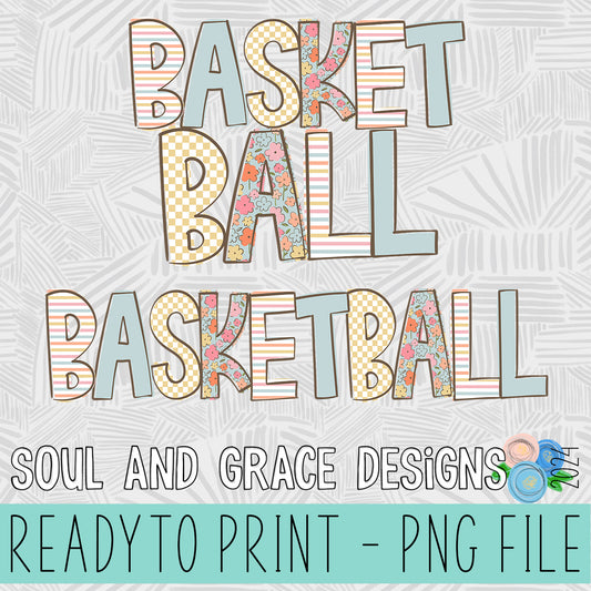 Doodle Loo Basketball &  Basketball One Line