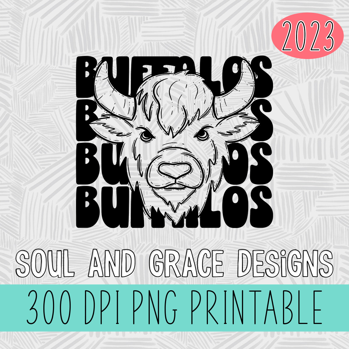 Buffalos Stacked Mascot