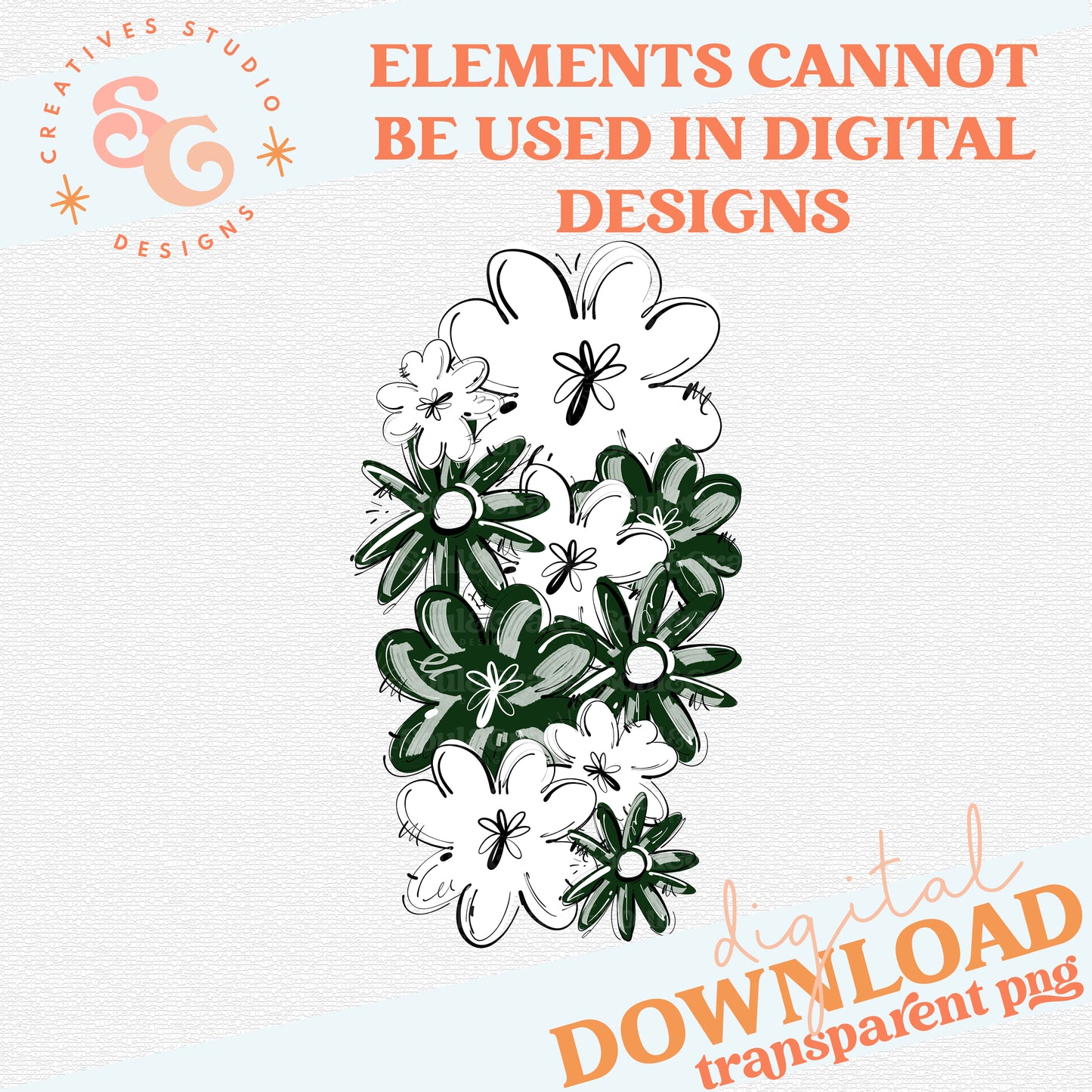 PLAY BALL FLOWER CLUSTER DARK GREEN