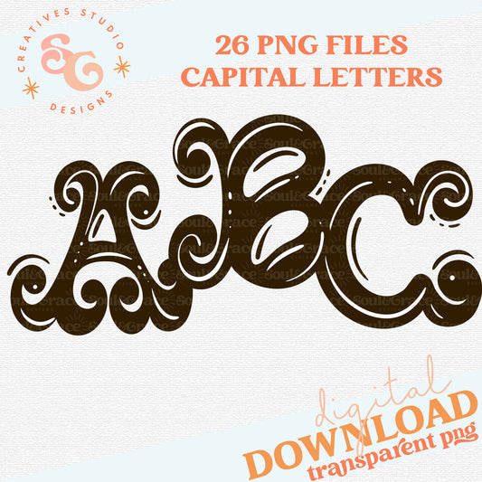 FANCY ALPHABET BROWN