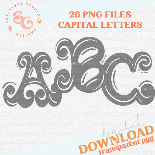 FANCY ALPHABET GRAY