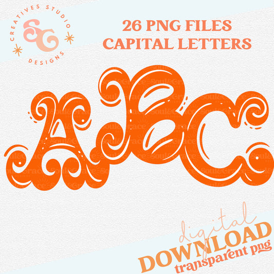 FANCY ALPHABET ORANGE