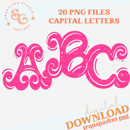 FANCY ALPHABET PINK