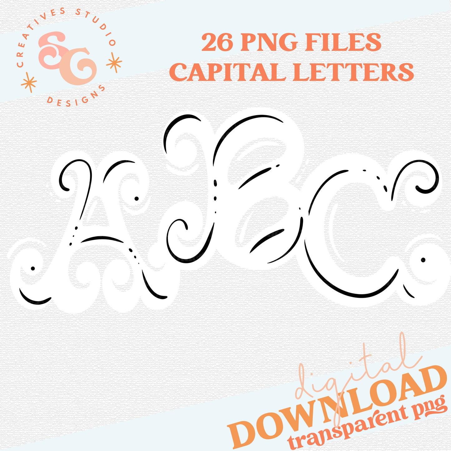 FANCY ALPHABET WHITE
