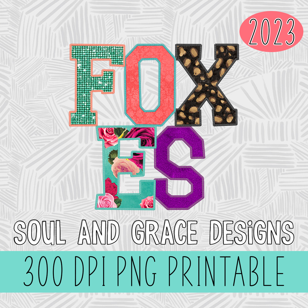 Foxes Faux Applique