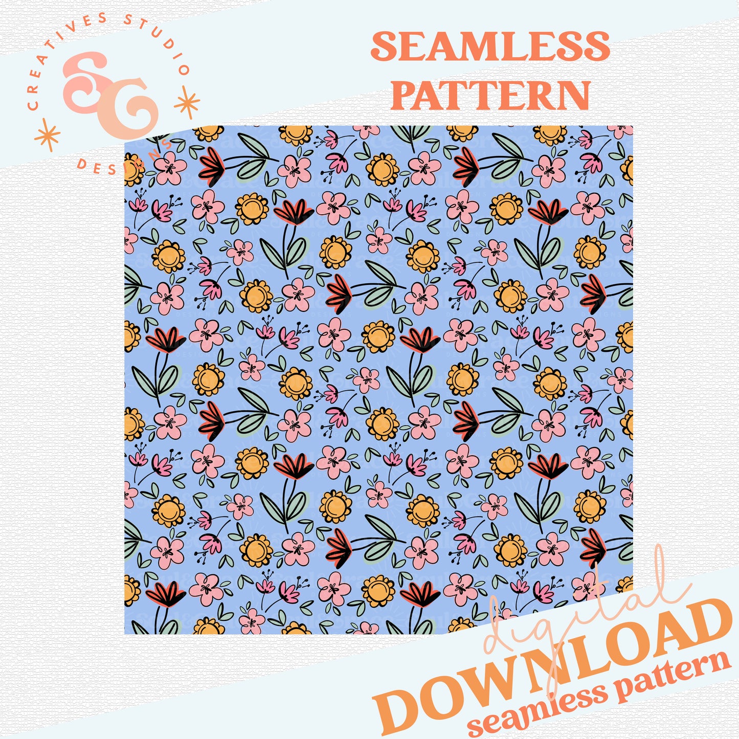 HOME SWEET HOME SEAMLESS PATTERN