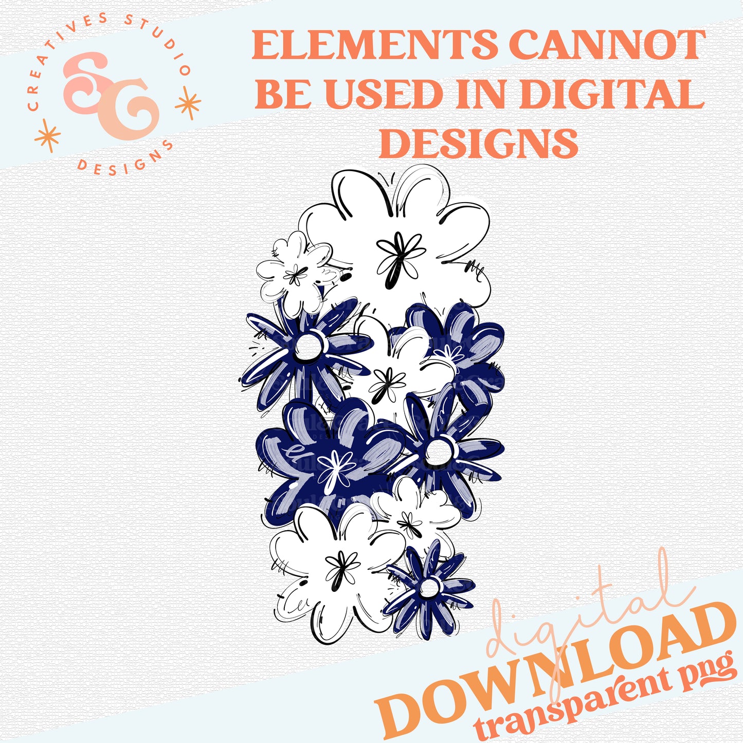PLAY BALL FLOWER CLUSTER NAVY