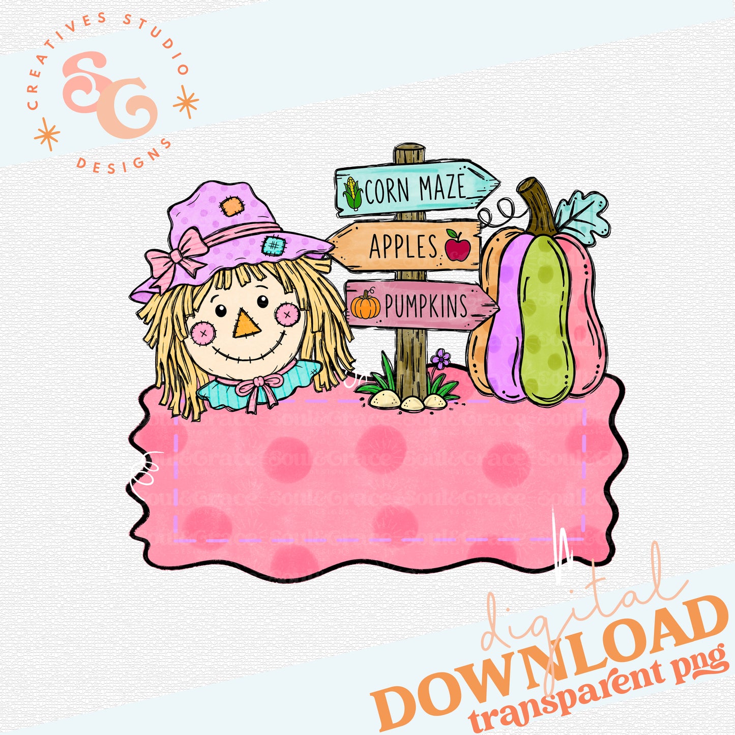 SCARECROW NAME PLATE GIRL