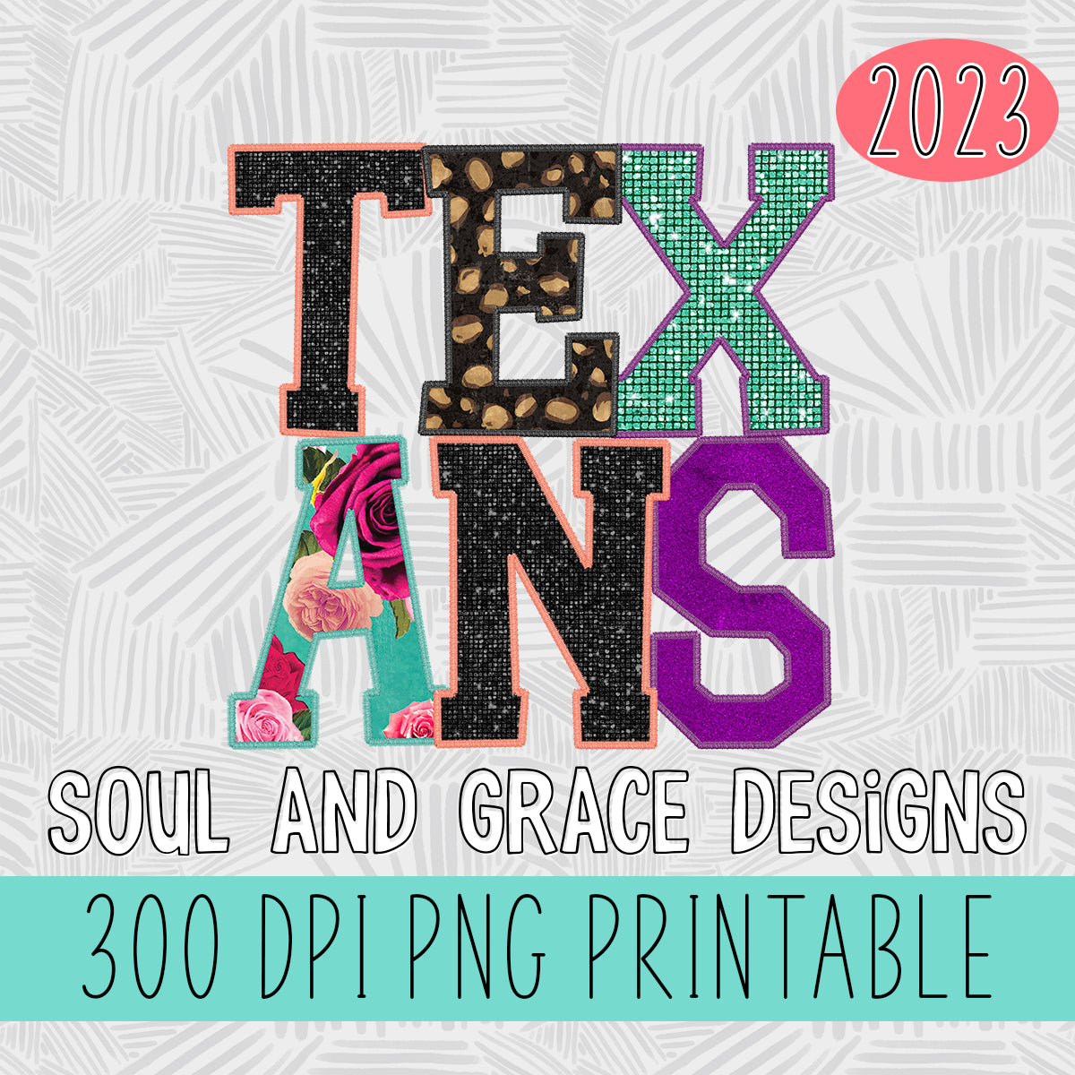 Texans Faux Applique
