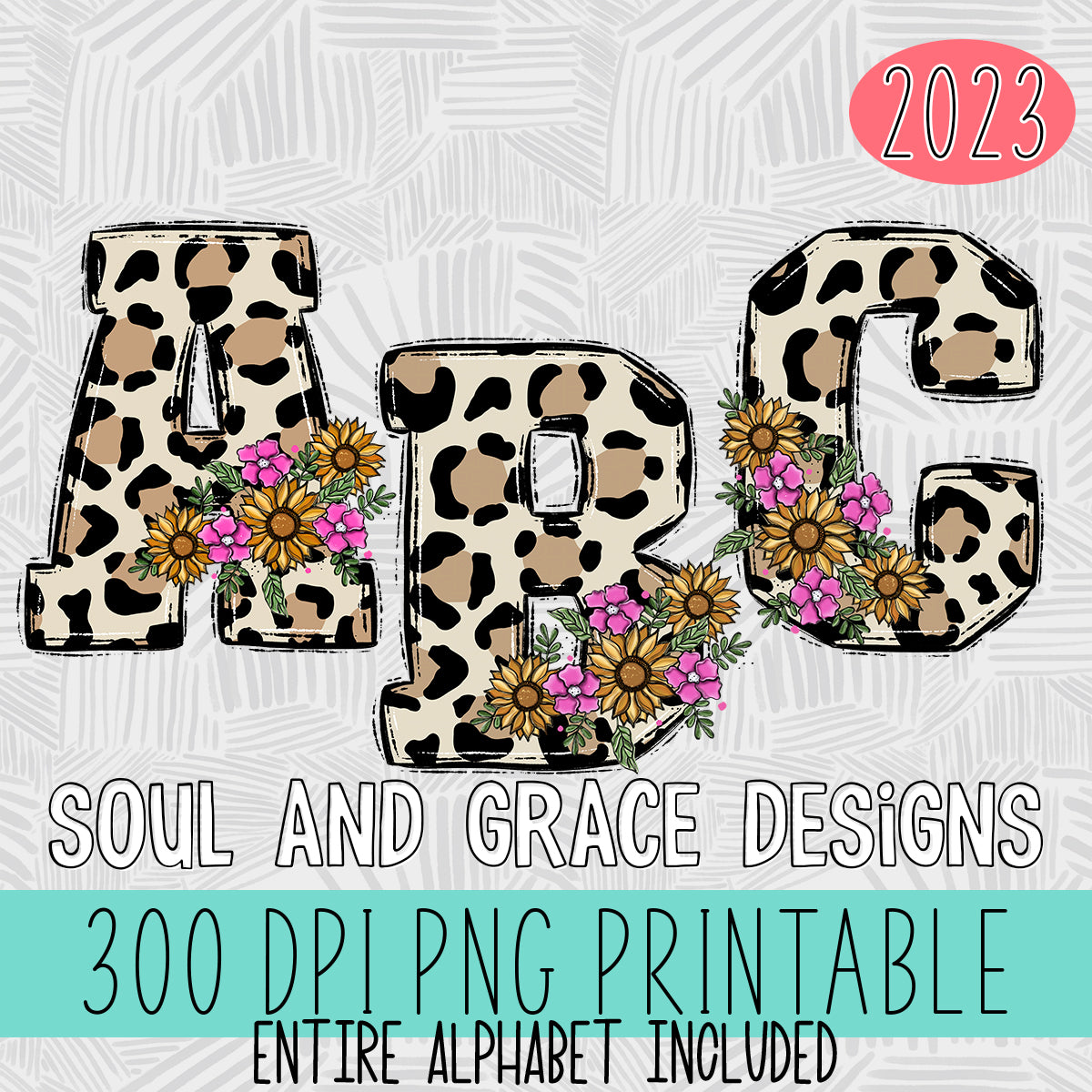The Throwback - Leopard and Floral Alphabet