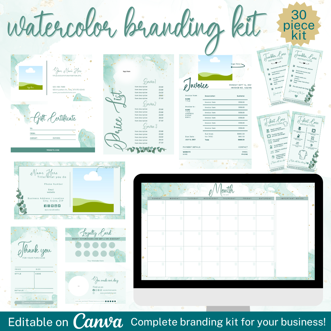 Watercolor Branding Kit