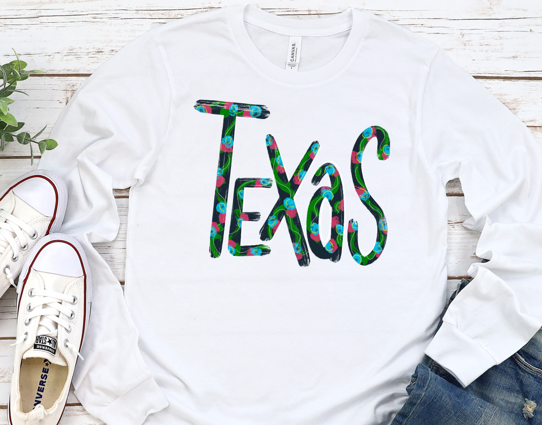 Texas Floral Doodle