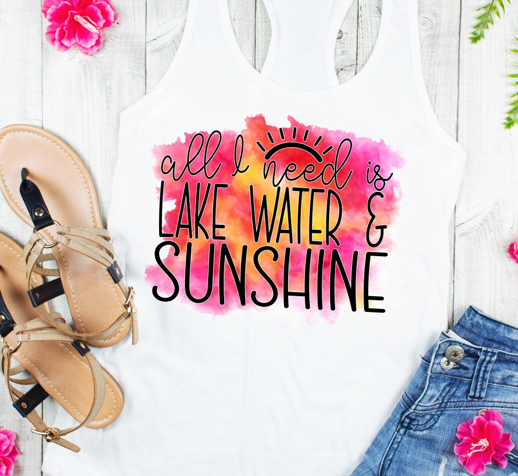 All I need is lake water and sunshine watercolor