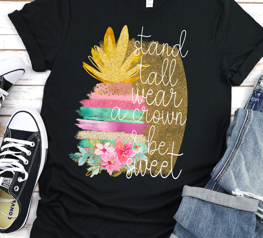 Stand Tall Glitter Pineapple White