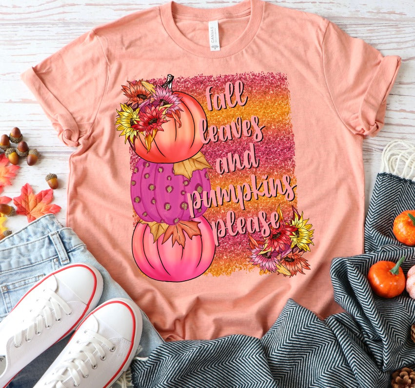 Fall Leaves and Pumpkins Please
