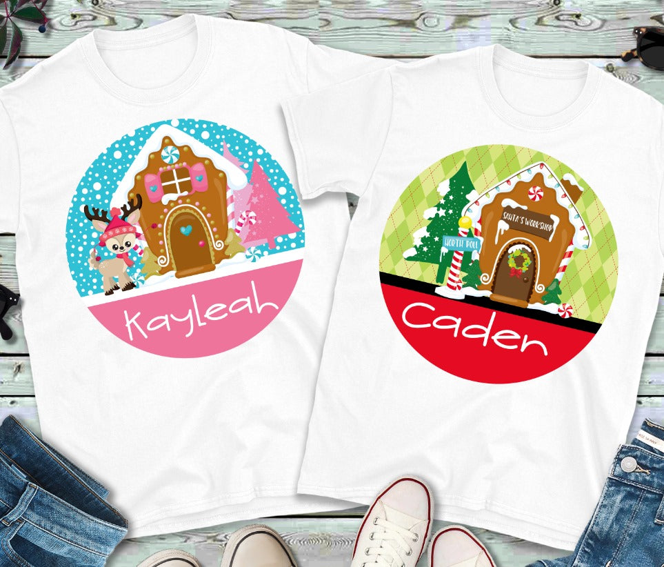 Kids Gingerbread House Circles