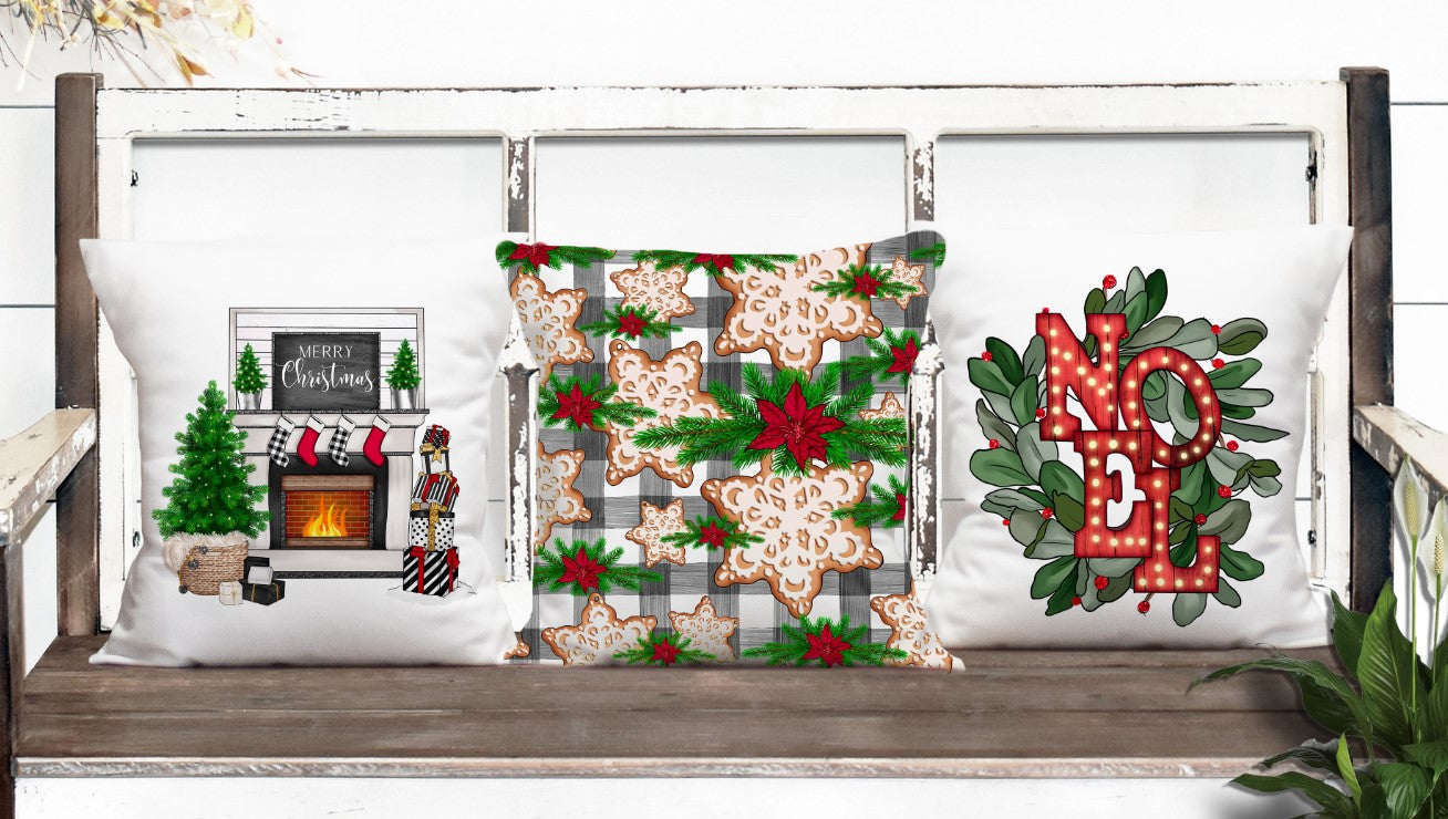 Merry Christmas Fireplace Vignette