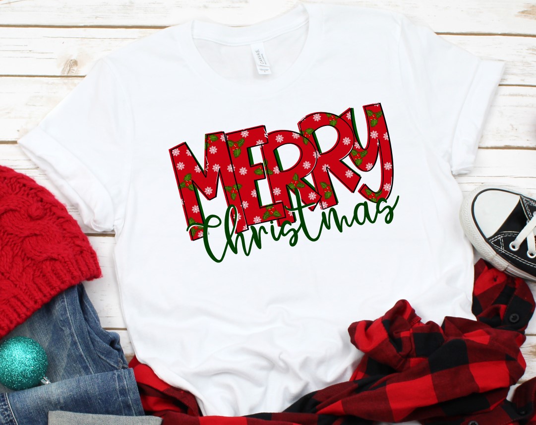 Merry Christmas Doodle Word Art