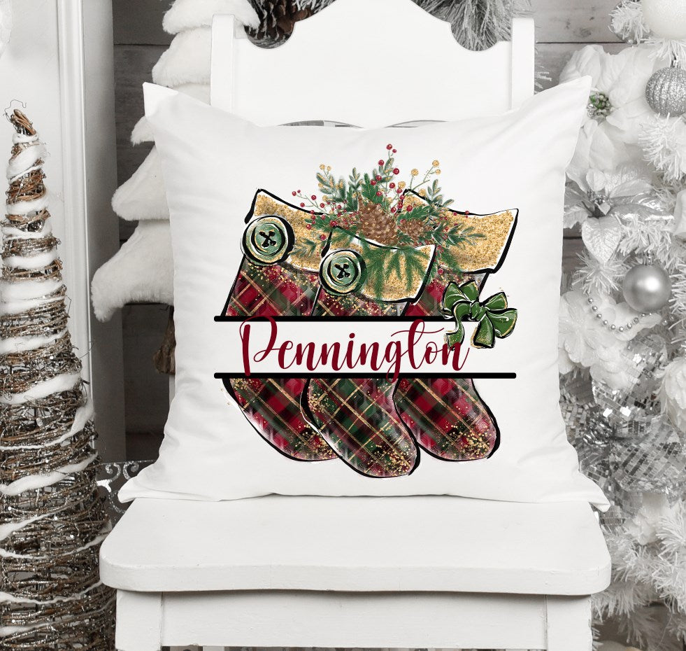 Split Christmas Stockings