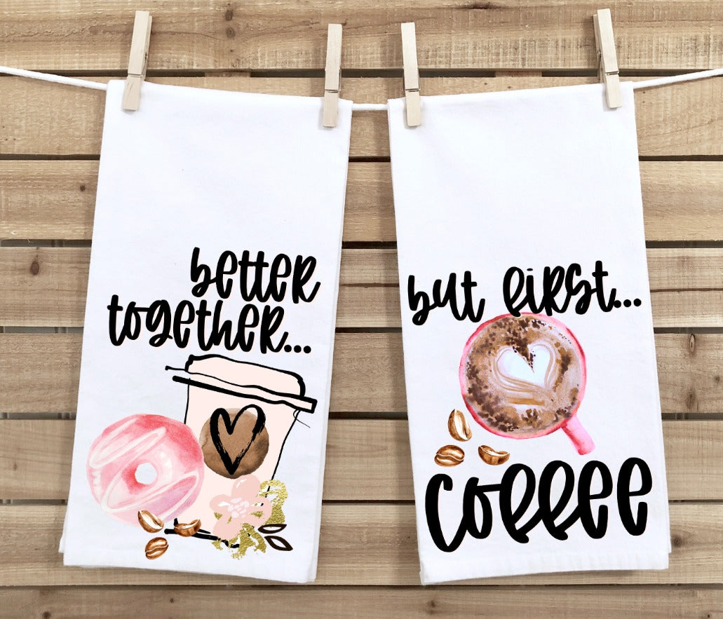 Coffee & Donut Tea Towel Set