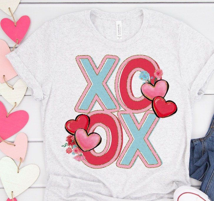 XO OX Pastel Hearts