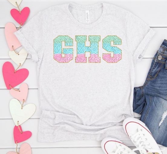 Pastel Striped Chenille Alphabet