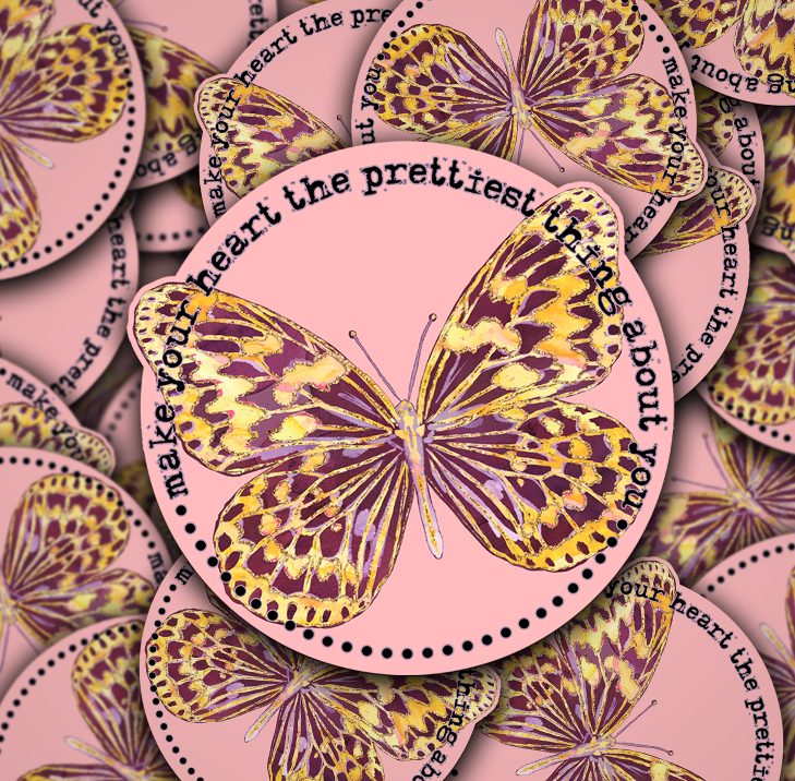 Make Your Heart the Prettiest Thing About You Print & Cut Sticker