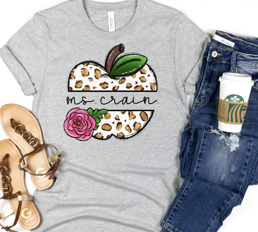 Leopard Split Apple Teacher Apple