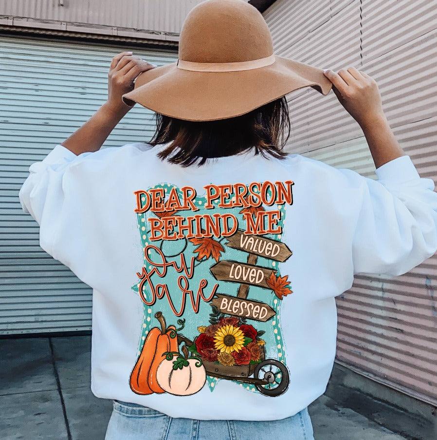 Dear Person Behind Me FALL VERSION Front & Back Design