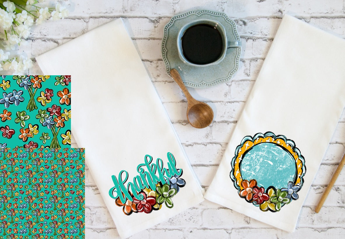 Fall Doodle Tea Towel Set