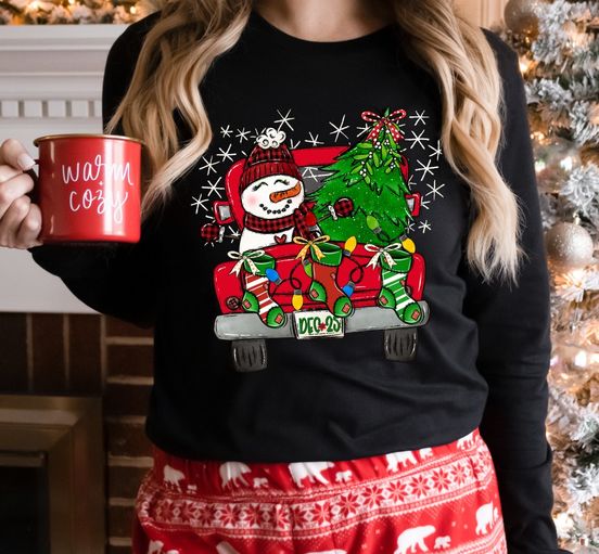 December 25 Truck - Snowman in Christmas Truck