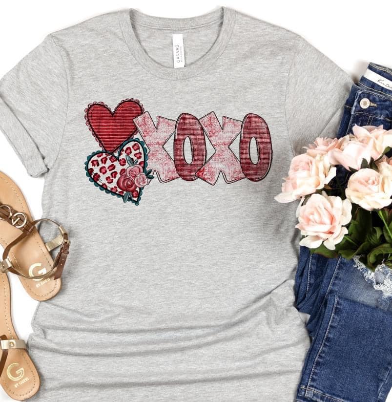 XOXO Stacked Hearts