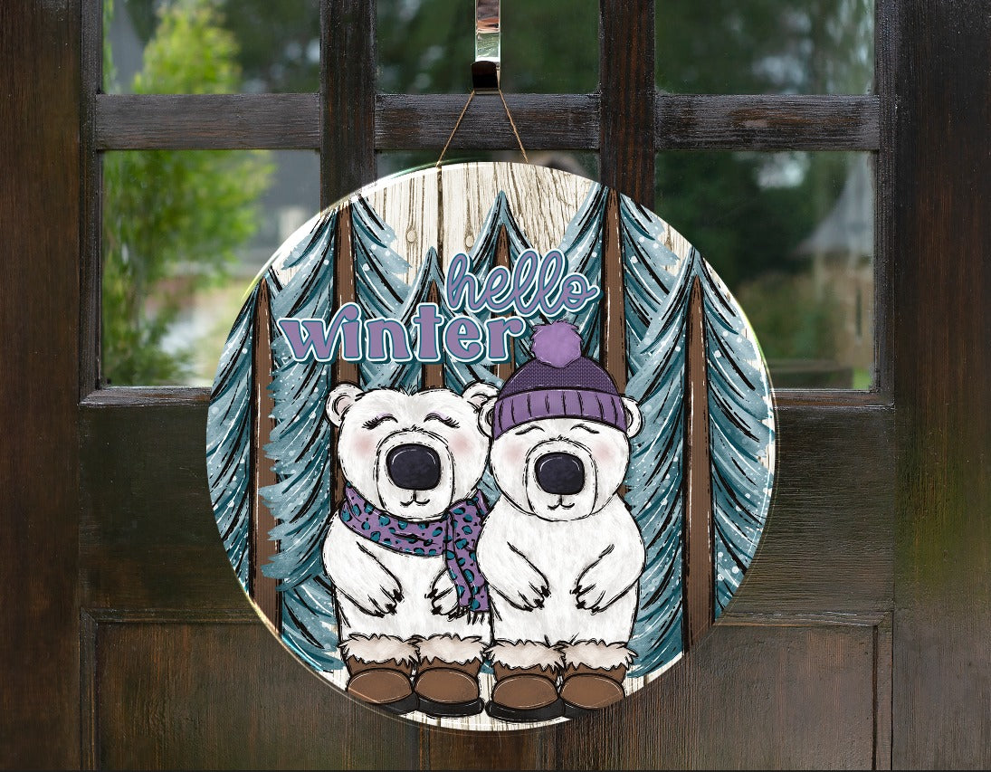 Hello Winter Door Hanger