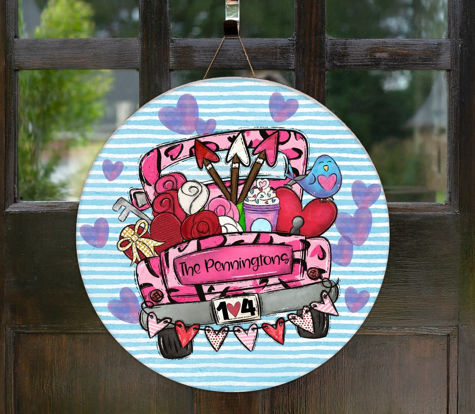 Valentine Truck Door Hanger