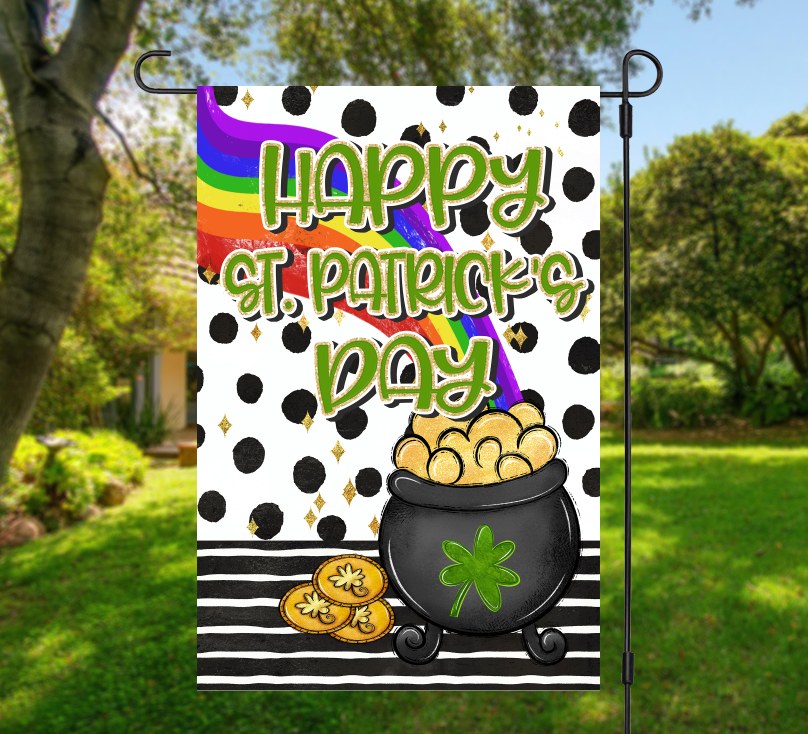 Happy St. Patrick's Day Garden Flag
