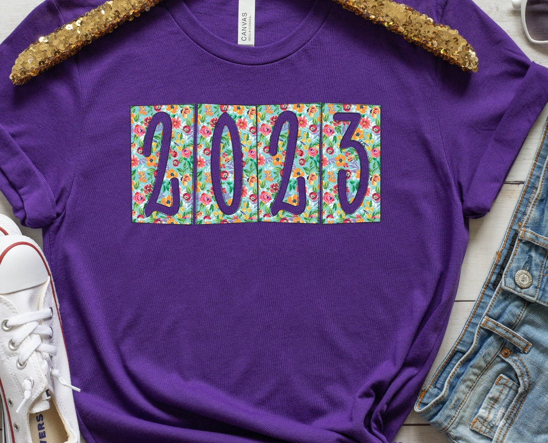 Orange Floral Number Set