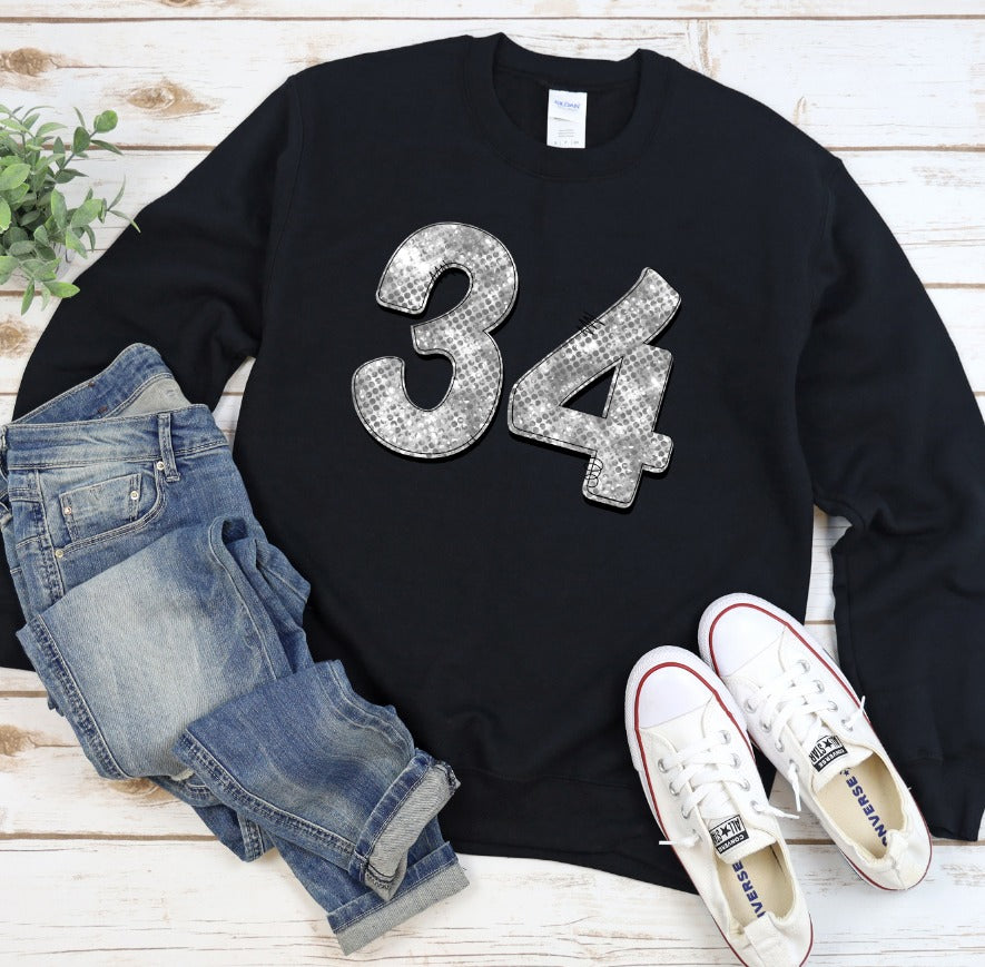 Silver Sparkle Number Set