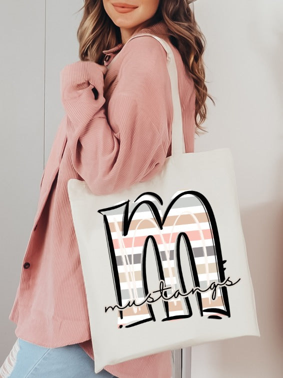 Neutral Stripe Doodle Alphabet